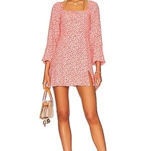 Faithfull the Brand Ballari Mini Dress Size 4 Yumi Floral Balloon Sleeves